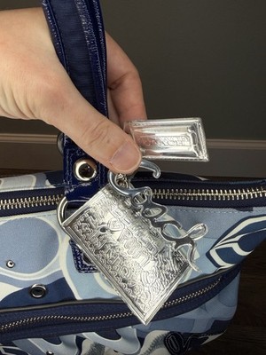 Coach Poppy Glam Pop Denim Appliqué Tote | eBay