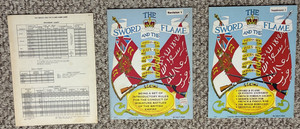 Yaquinto games Sword and the flame Rule book Supplement Lot Rev 1 Good condition