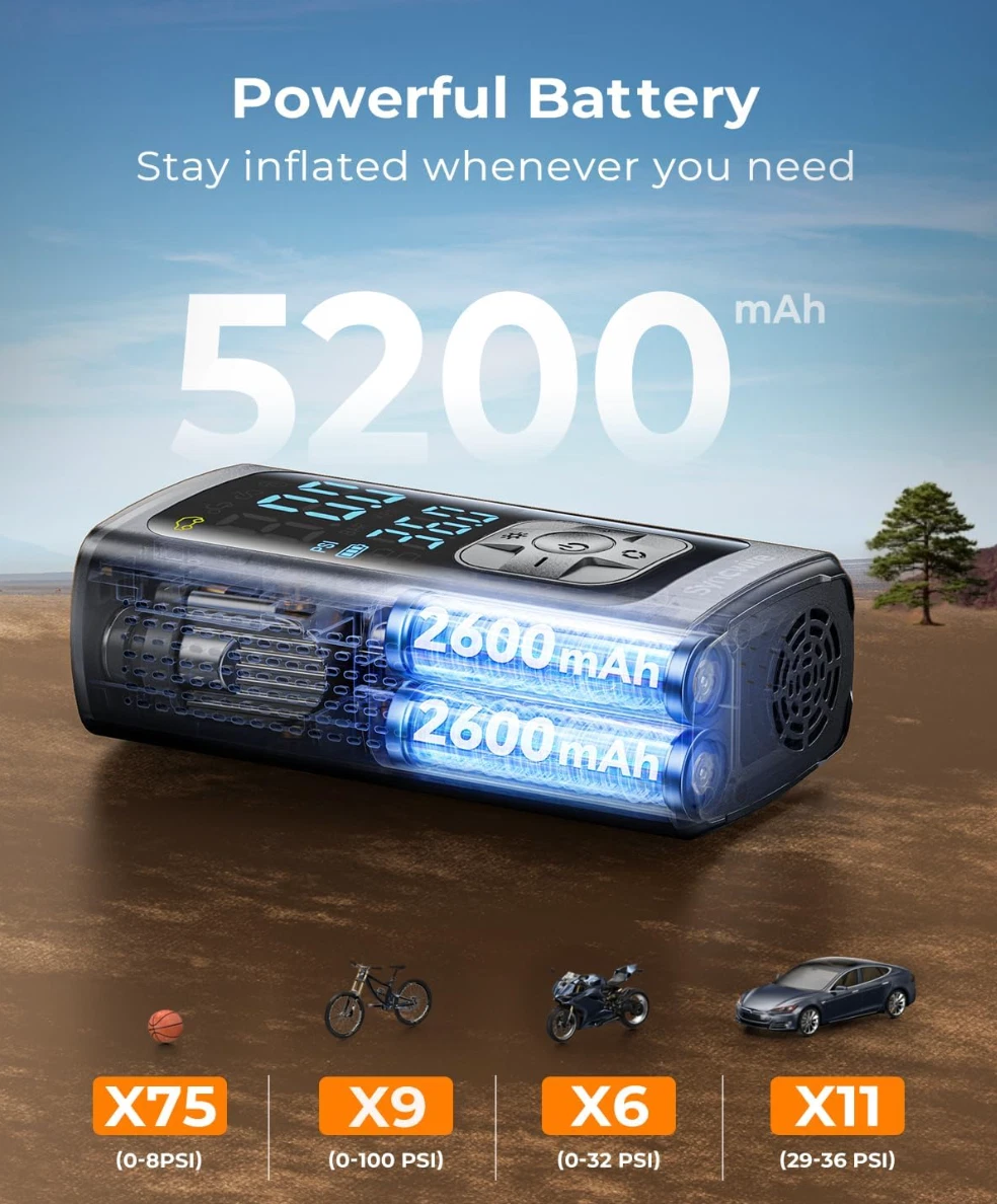 Syncwire air compressor box back view with features