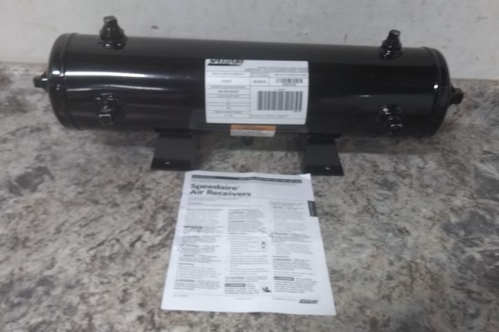Speedaire 1TZY7 3 Gal Tank Capacity 175 Max PSI Horizontal Air Tank