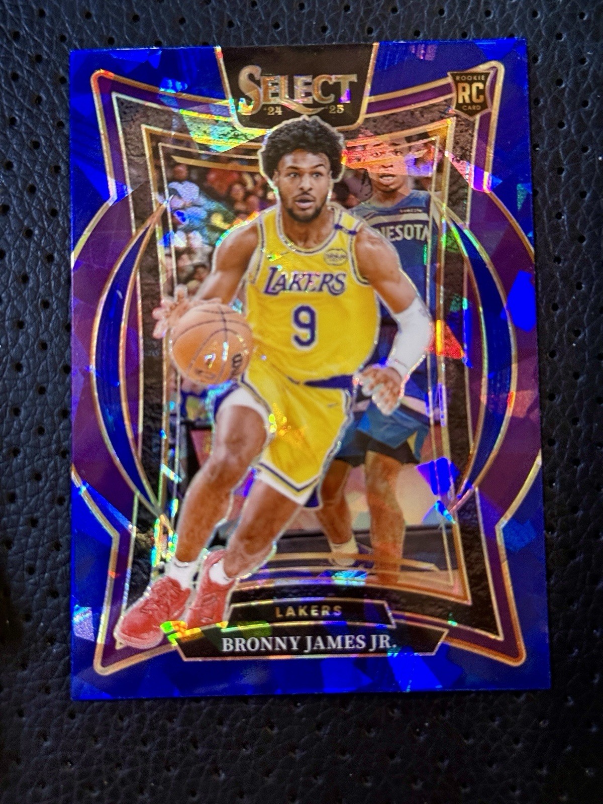 2024-25 Panini Select - Concourse Bronny James #90 Blue Cracked Ice Prizm (RC)