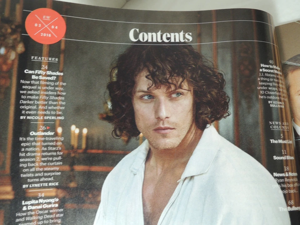 Entertainment Weekly Outlander Sam Heughan Caitriona Balfe March 4 2016 #1405 - Image 2 of 4