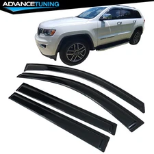 Fits 14-23 Jeep Cherokee 4-Door Acrylic Smoke Window Visors Sun Rain Guard 4PCS