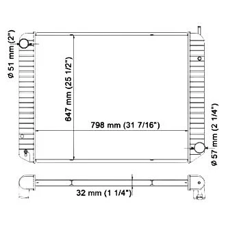 For Chevy C6500 Kodiak 97-98 Reach Cooling 41-1235 Engine Coolant Radiator Foto 4 de 4