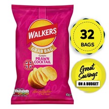 Walkers Prawn Cocktail Grab Bag Crisps 32 x 45g