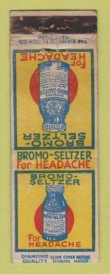 Matchbook Cover - Bromo Seltzer for Headaches DQ WORN