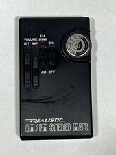 Realistic AM-FM Stereo Mate 12-123 Pocket Transistor Radio Vintage Working 3band