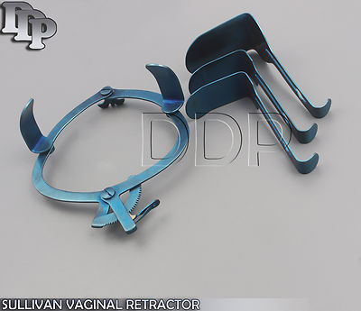 O'SULLIVAN VAGINAL RETRACTOR TITANIUM COATED WITH 3 INTERCHANGEABLE BLADES 