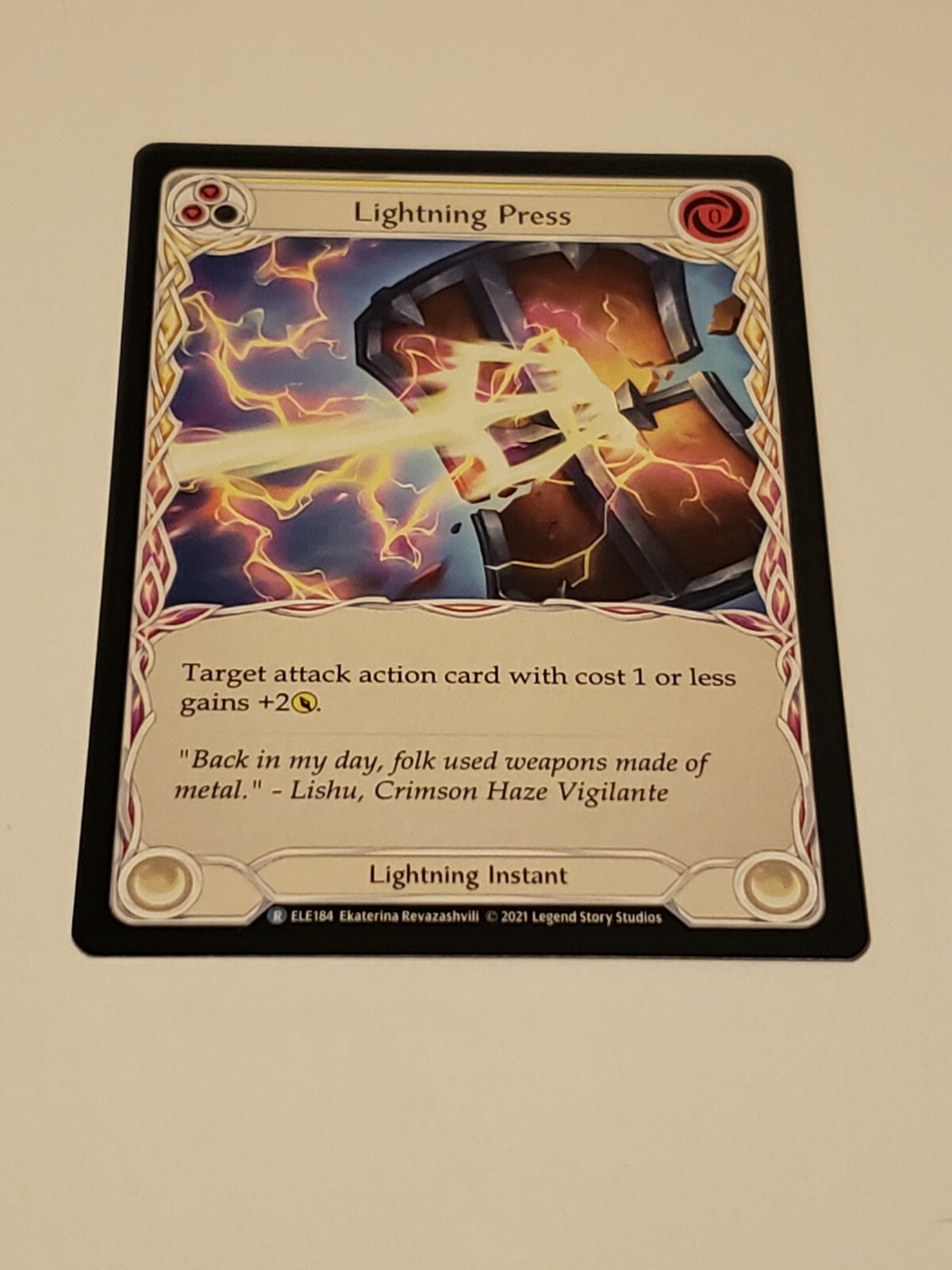 Lightning press (Yellow)  Rare Tales of Aria 1st Edition Fab Tcg NM