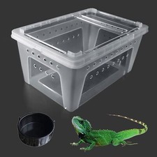 Reptile Snake Feeding Box Breeding Hatching Container Lizard Tarantula Habita...