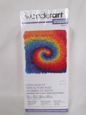 Wonderart Shaggy Twirl 426307 Rainbow Latch Hook Kit 8  x 8   NEW / SEALED