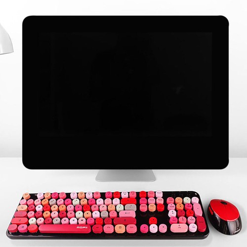 Kabelloses Tastatur- -Set Gaming-Tastatur Drahtlose Tastaturmaus Mädchen - Bild 9 von 12