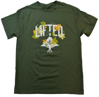 Lifted Research Group LRG Mens Lifted Tropics Green Shirt NWT S