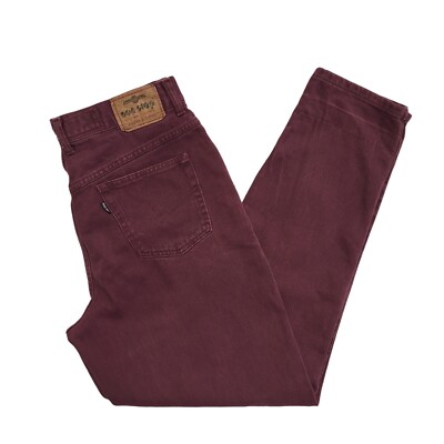 101 Stop 90s Burgundy Straight Leg Denim Jeans Men's Size M