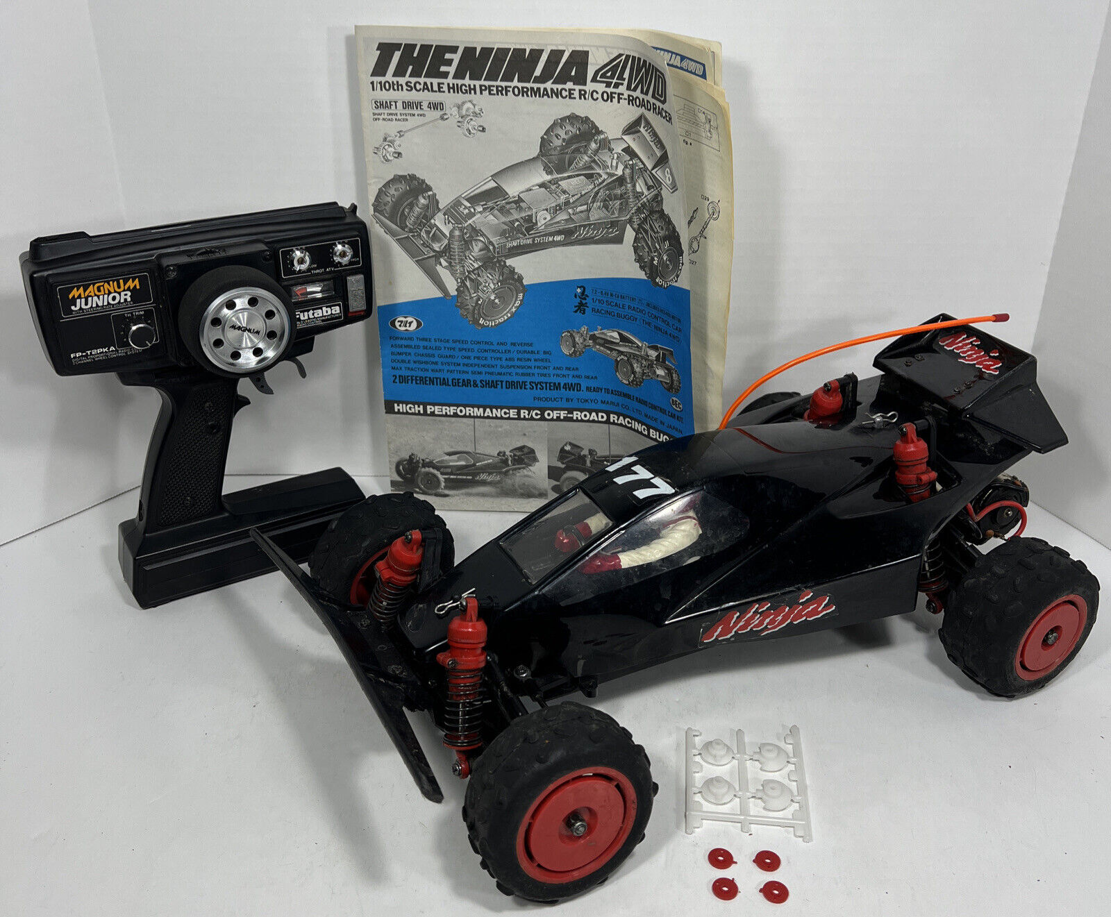 Rare Vintage Marui Ninja 4WD 1:10 Scale Radio Controlled Model Buggy