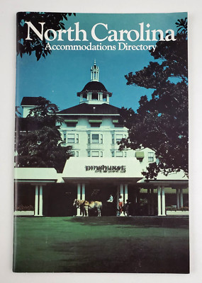 1980 North Carolina Accommodations Directory Tourist Vintage Travel Booklet NC