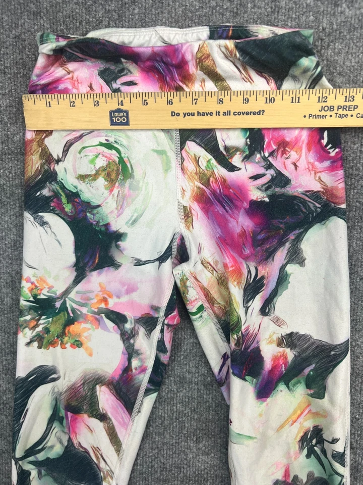 Betsy Johnson Performance Leggings Para Mujer XS Blanco Floral Corto Tobillo Foto 4 de 4
