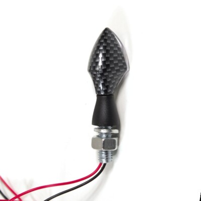 LED MICRO mini small CARBON LOOK INDICATORS Clear lens set of 4 (two ...