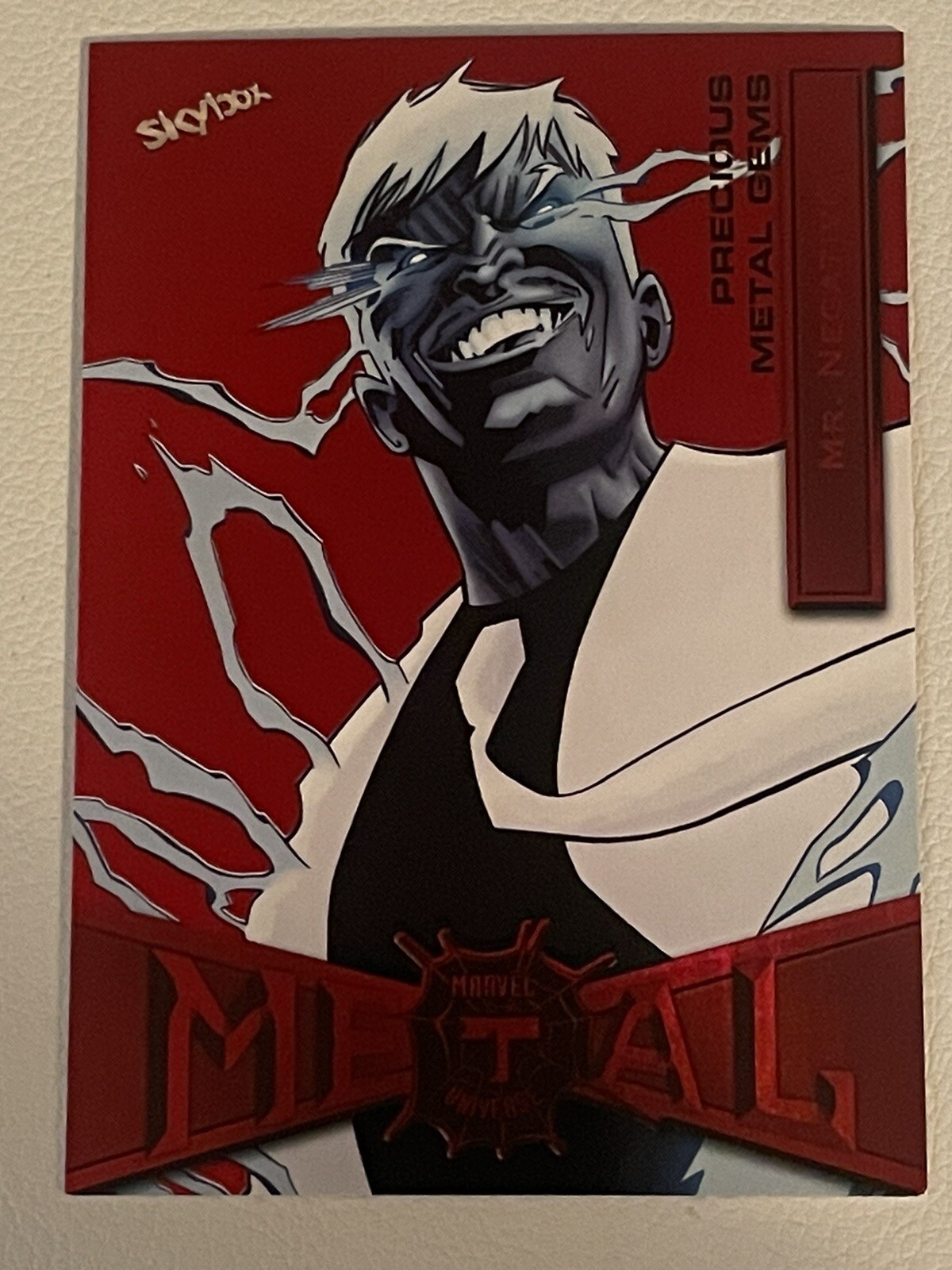 2022 Marvel Metal Universe Spider-Man PMG Red 42/100 Mister Negative Mr #58