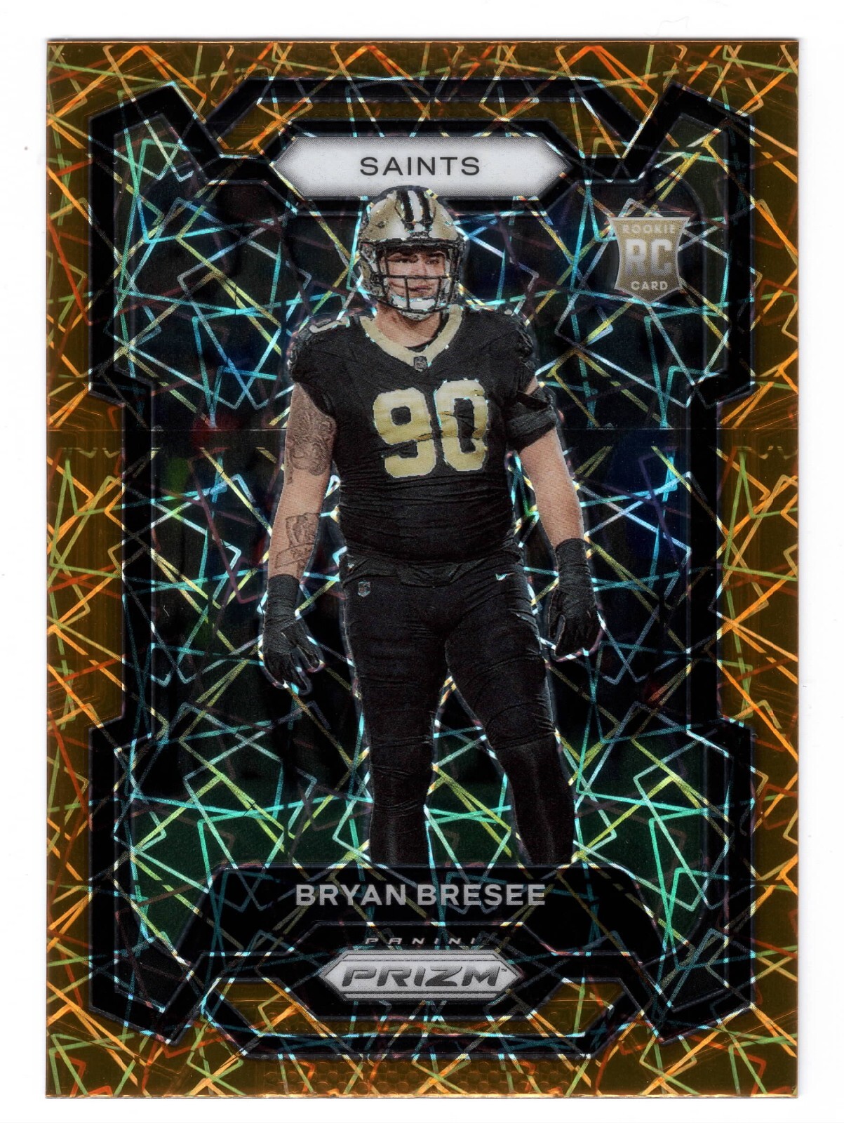 2023 PANINI PRIZM- ORANGE LASER- BRYAN BRESEE #372 SAINTS RC ROOKIE