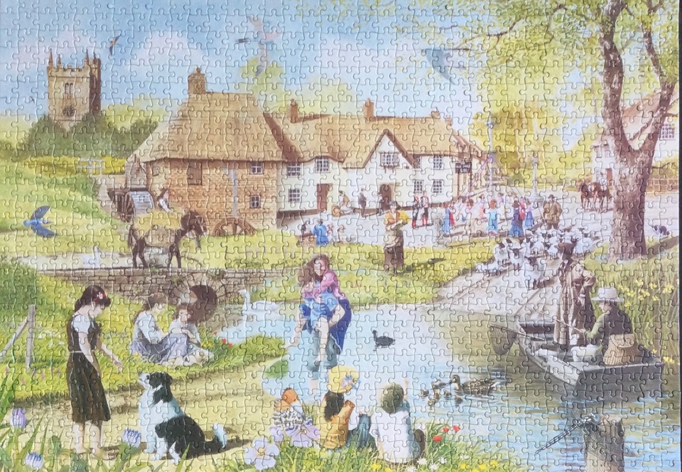 Used Through the Seasons 4 X 1000 WHSmith Piece Jigsaw Puzzles Good Con