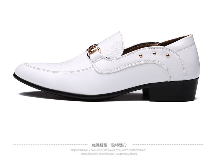 SAOLA scarpe eleganti uomo matrimonio bianche slip on pelle business scarpe basse