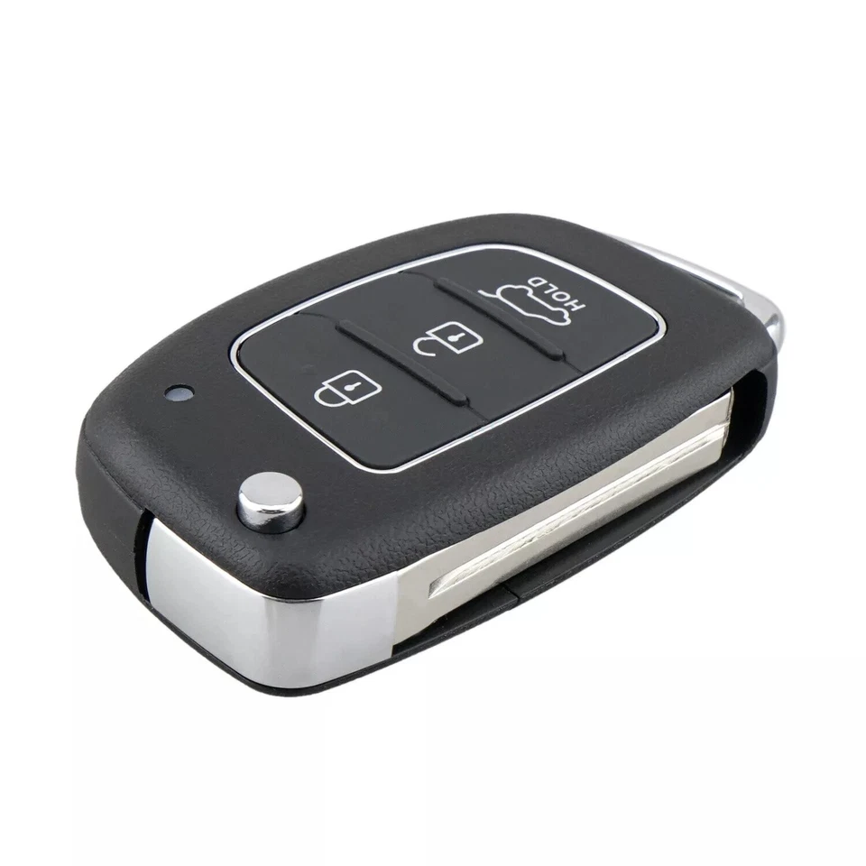 3 Button Flip Key Case Repair For Hyundai I10 I20 I40 IX35 Santa Fe Remote Fob - Image 4 of 4