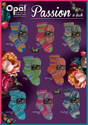 Opal Passion 150g 6-fädig 6-ply Sockenwolle