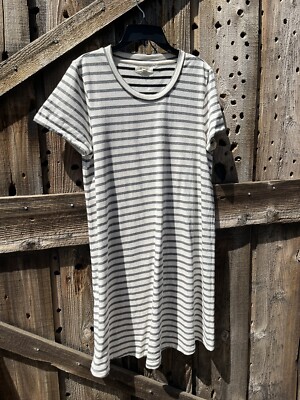 madewell striped shirt dress Pre-Loved Madewell, Women's Stripe/Solid Shirt Dress, White/Blue, Size XS Elle & Beck