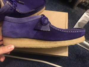 purple wallabee shoes