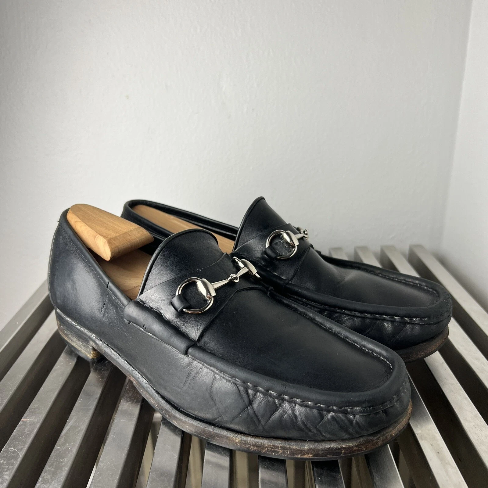 Mocassins homme Gucci marron en daim Horsebit taille 8,5 D