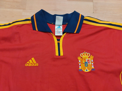 SPAIN 2000 2002 HOME FOOTBALL SHIRT SOCCER JERSEY ADIDAS sz xL MEN