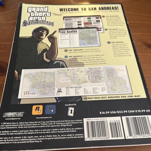 GTA Grand Theft Auto San Andreas Official PS2 Game Guide W Map - FREE AUS POST - Picture 2 of 4