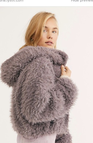 Faux Fur Jacket Hoodie Coat 