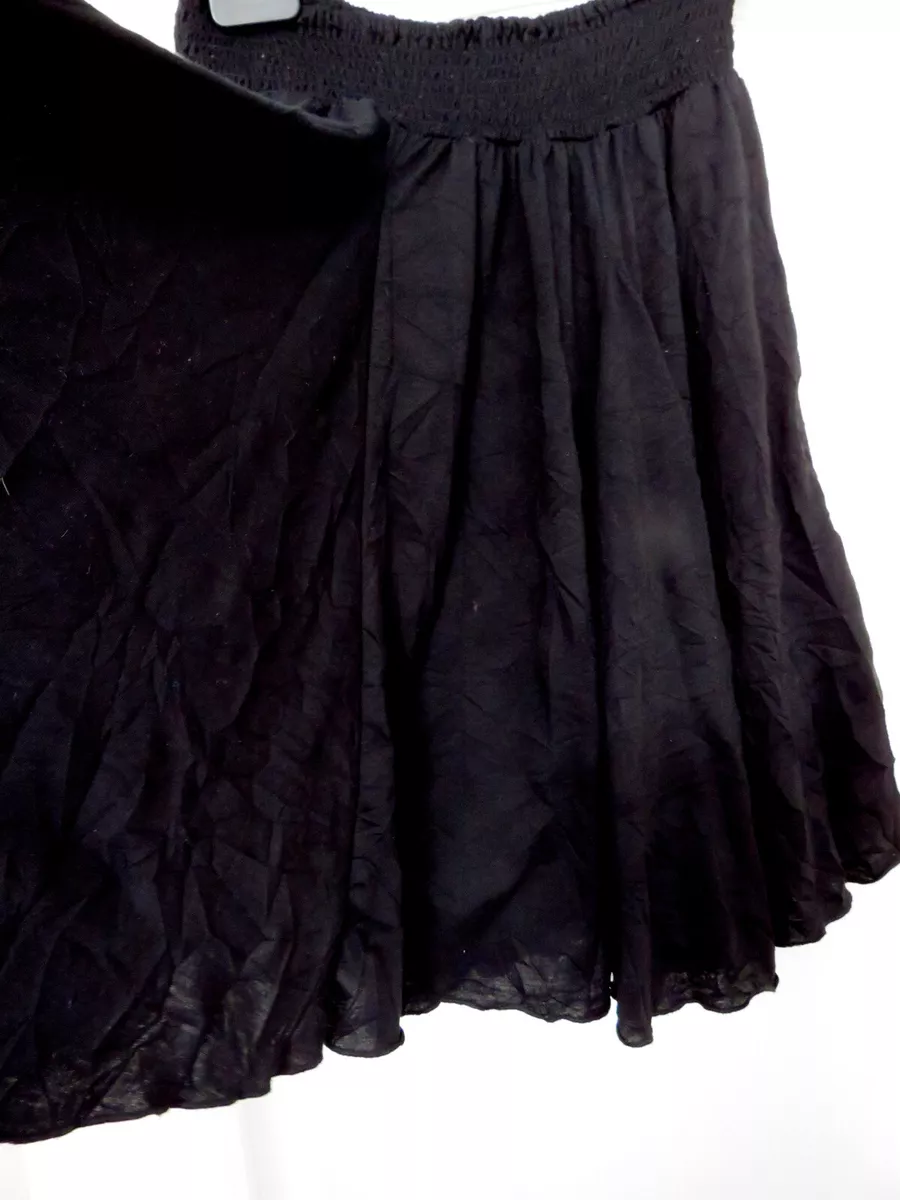 Next Skirt Age 9 Black Midi Full Vintage Y2K 90s Jersey Smocked