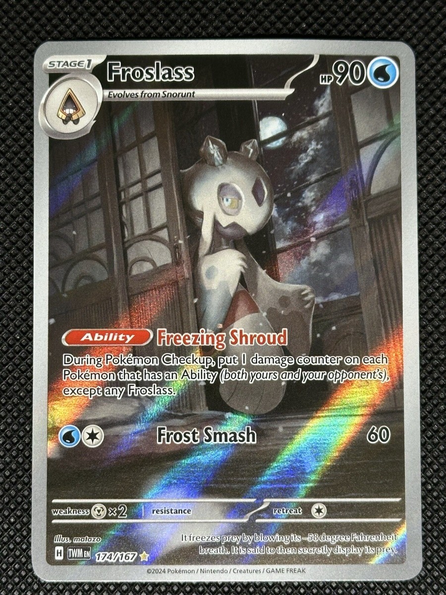 froslass pokemon card value Mega ex from TCG Mega Evolution Ascended Heroes has been REVEALED!! #pokemon #pokemontcg put 1 damage counter on each Pokmon that has an Ability (both yours and your opponents) 1x Froslass 036/198 HOLO RARE