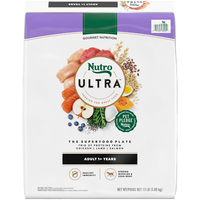 Ultra Adult Dry Dog Food with a Trio of Proteins from Chicken, Lamb and Salmon, 