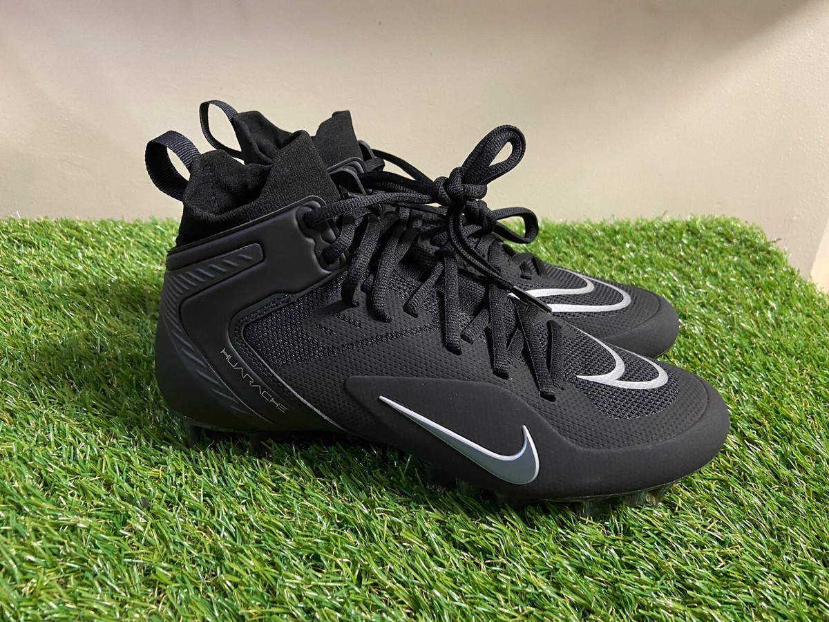 Nike Alpha Huarache 8 Elite Lacrosse Cleats Black Men display picture 1