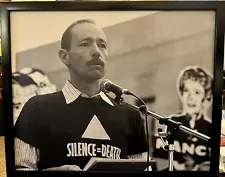 Framed Black And White Print On Canvas Vito Russo 16x20 (18x22 With Frame)