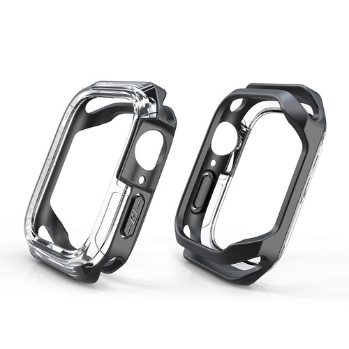 For Apple Watch 4/5/6/SE/7/8 Silicone TPU Bumper Case Cover iWatch 40/44/41/45mm - Photo 2 sur 18