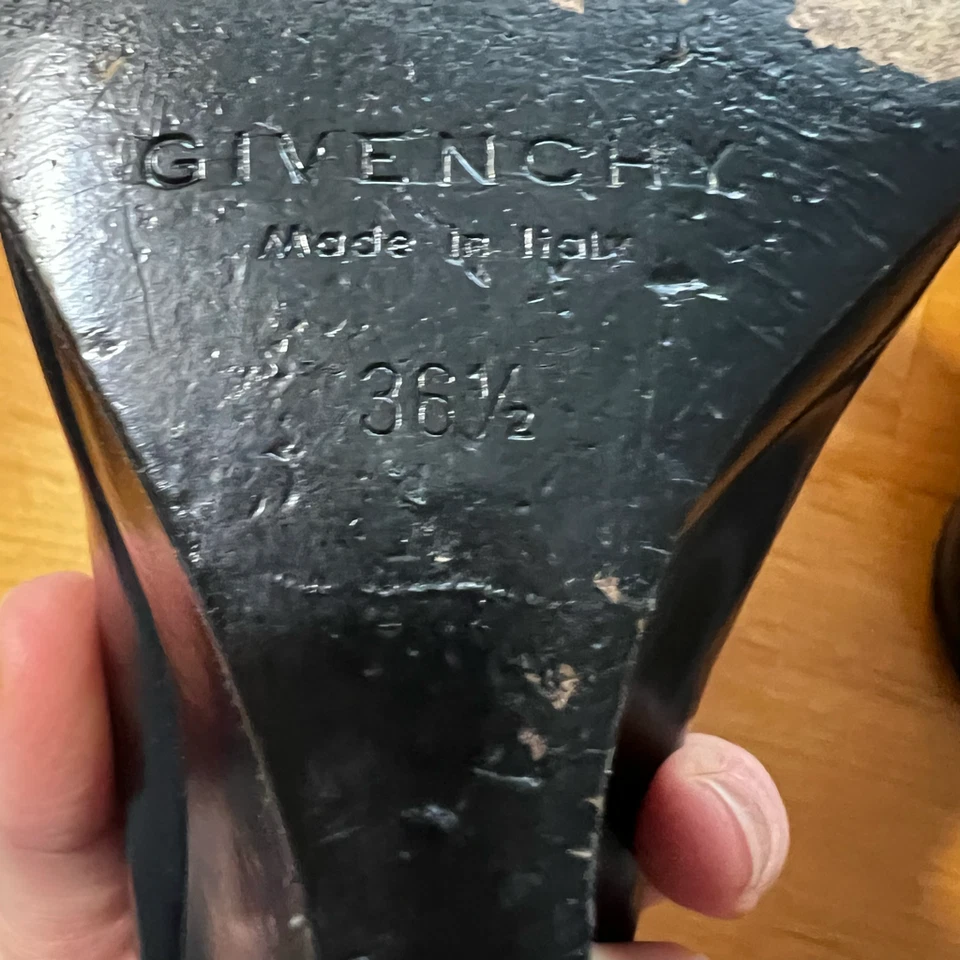 GIVENCHY black gladiator wedges Sz 6 EUC - Image 4 of 4