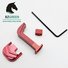 For Glock Gen 1-3 Model 17,19,22,26 Extended Mag Release and Back Plate Red