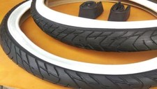 Two Beach Cruiser White Wall Bicycle Tires 26x2.125  2 Inner tubes Road Chopper