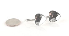 Sterling Silver Concave Heart Earrings - Free Gift Packaging