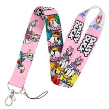 Daisy Duck Cartoon Series Character Pink ID Badge Holder Lanyard