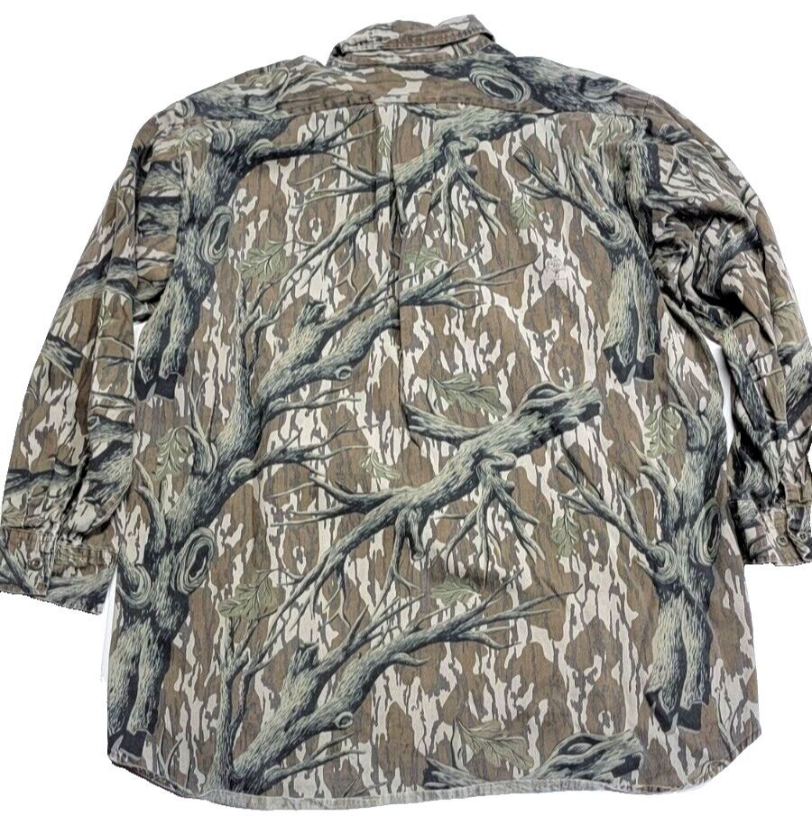 Vintage Mossy Oak Treestand Trebark Camouflage Flannel Men's Vintage Mossy Oak Treestand Trebark Camouflage Flannel Men's