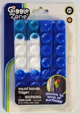 Giggle Zone Squid Bands Fidget Blue & White Sensory Toy