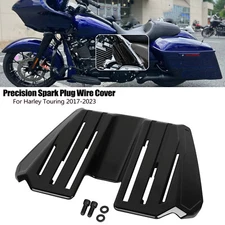 Black Precision Spark Plug Wire Cover For Harley Electra Road Street Glide 17-23