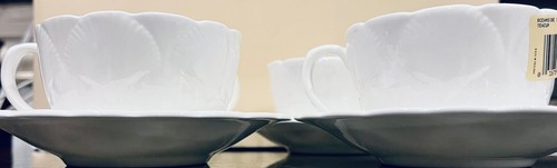 Oceanside Wedgwood Bone China - Sea Shell Cup & Saucer Set Of 4 - Picture 2 of 9
