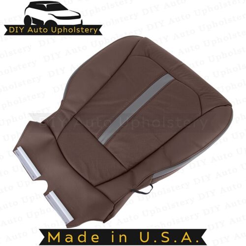 2015-2020 Fits Ford F-150 Platinum Driver/Passenger Bottom Leather Covers Brown - Picture 11 of 12